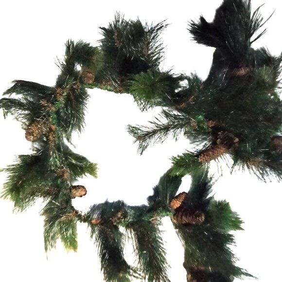 Artificial Pine Garland Pinecones 7Ft Long Holiday Decor - Picture 2 of 4